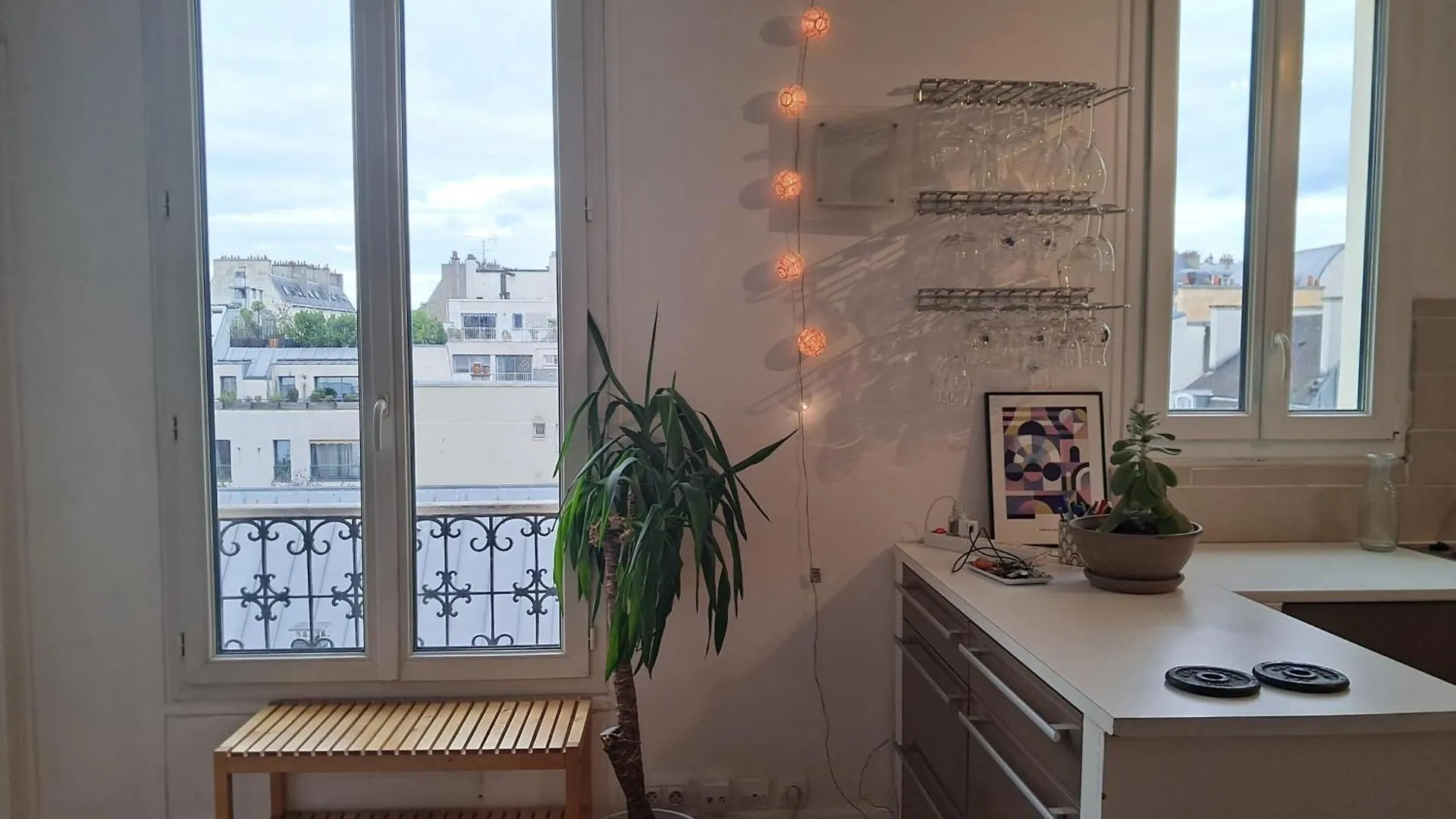 Bright With View Of The Eiffel Tower Paris